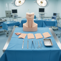Modèle d'entraînement anatomique avancé pour la ponction cricotyrodienne, la trachéotomie et l'intubation – Modèle humain en PVC pour les écoles de sciences médicales