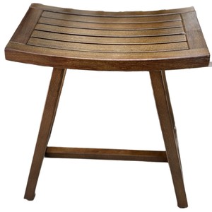 Tabouret de salle de bain en teck fait main avec joints à mortaise et tenon, entièrement assemblé, siège de douche multifonctionnel pour usage domestique - Product Image 5
