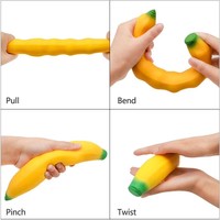 Jouet anti-stress en plastique en forme de banane géante à presser pour les enfants de 5 à 7 ans