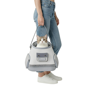 महिलाओं के लिए अनुकूलित ब्रांड पालतू वाहक कंधे बैग लक्जरी चमड़े की बिल्ली बैग - Product Image 4