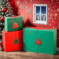 Dapat disesuaikan dilapisi kertas folder Set-folder kosong untuk Natal nikmat permen ornamen pohon & tempat uang bahan daur ulang