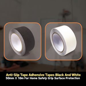 Anti-Slip <b>Tape</b> Adhesive <b>Tapes</b> Black And <b>White</b> 50mm X 10m For Home Safety Grip Surface Protection - Product Image 3