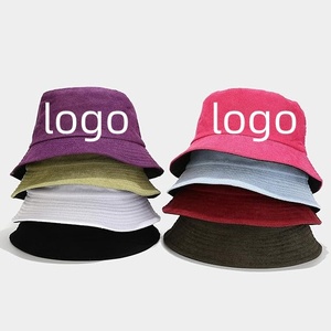 Corduroy Unisex Cotton Twill Canvas Fishing <b>Hat</b> Casual Sun Bucket <b>Hats</b> <b>for</b> Men Women Promotion Gift Fashion - Product Image 2