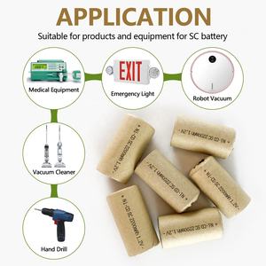 Jintion <span class=keywords><strong>NiCd</strong></span> SC 2200mAh แบตเตอรี่นิกเกิลแคดเมียม1.2V สำหรับ10C เครื่องมือไฟฟ้า - Product Image 4