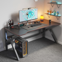 Bureau d'ordinateur de jeu E-sports blanc pour le bureau et la maison, style minimaliste, personnalisable, surface en MDF en forme de L
