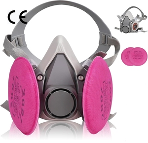 EN140 Filtro <span class=keywords><strong>de</strong></span> carbón activado Respirador Máscara <span class=keywords><strong>de</strong></span> gas <span class=keywords><strong>de</strong></span> doble cartucho <span class=keywords><strong>para</strong></span> <span class=keywords><strong>pintar</strong></span> - Product Image 1