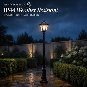 IP44 Waterproof Aluminum <strong>Victorian</strong> Traditional Style Home Front Design Path Lamp <strong>Post</strong> Lantern Outdoors Garden Street <strong>Light</strong> - Product Image 4