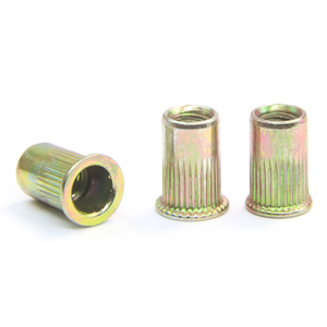 Rivet aveugle à tête plate en acier au carbone zingué jaune / acier inoxydable 304, écrou à insertion fileté M3 M4 M5 M6 M12 - Product Image 2