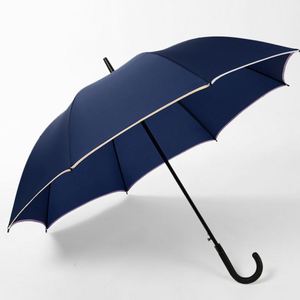 Parapluie automatique rouge en tissu pongé 190T, personnalisable avec logo, coupe-vent, imperméable, diamètre ouvert 105 cm, design droit, vente en gros, prix abordable - Product Image 3