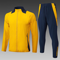 Vêtement de sport de football d'hiver à fermeture éclair intégrale en gros, veste de survêtement de football pour adultes, vêtements de sport d'entraînement pour équipe de football en plein air