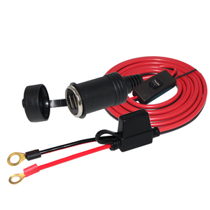 10A Menyatu 12V Pemantik Rokok Mobil Wanita Adaptor USB dengan PENUTUP UNTUK 2 Ring Terminal Terhubung Kabel Ekstensi - Product Image 2