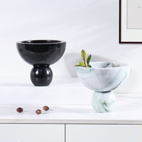 SAIDKOCC Moderne Minimalistische Marmeren Fruit Schaal Creativiteit Tafel Bureau Sieraden Opbergdoos Geavanceerde Natuurlijke Esthetiek Praktisch