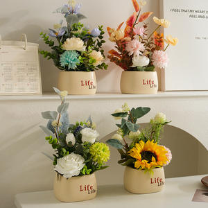 Bonsái biónico decorado nórdico, simulación de planta verde en maceta pequeña, flores artificiales para interior, oficina, sala de estar, escritorio - Product Image 4