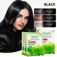 Champú Tinte Negro para el Cabello, Rápido en 5 Minutos, Sin Amoniaco, Herbal de Manzana, Venta al por Mayor OEM para Salones, Cobertura de Canas Orgánica Premium, MSDS