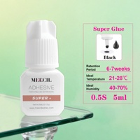 Colle adhésive professionnelle pour extensions de cils, séchage rapide, imperméable, végane, inodore, super adhérente, avec primer et accélérateur, logo personnalisé