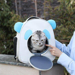 2025 yeni moda Panda-şekil kedi ve köpek kafesi süblimasyon katlama evcil hayvan seyahat çantası havayolu onaylı fermuar kapatma - Product Image 2