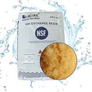 Lanlang NSF Gel Type 001*7/8 Water Softener Resin Strong Acid Cation Resin Like Purolite Ion Exchange Resin