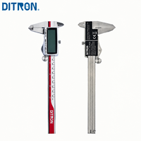 Pied à coulisse numérique rechargeable Type-C DITRON avec grand écran LCD, en acier inoxydable DIN862 4CR13, 0-150 200 300mm