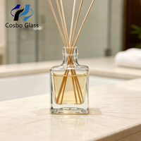 Bouteille diffuseur de parfum en verre de luxe pour la maison, 100 ml, pour diffuseur à bâtonnets, vente en gros