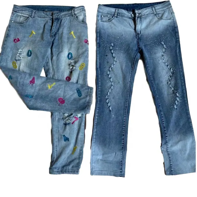 Jeans blancs pour deuxième main, vente en gros