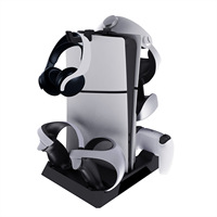 Base de refroidissement multifonction universelle pour PS5 / PS5 Slim avec support de rangement (matériau ABS)