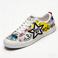 Chaussures en toile tendance avec logo personnalisé, baskets décontractées unisexes respirantes pour l'été, l'automne et le printemps, confortables, à lacets, design en forme d'étoile, tendance