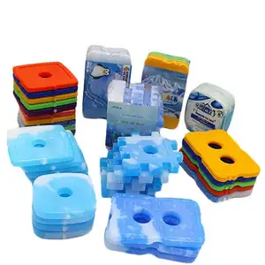 DD1723 confezioni per congelatore per ghiaccio per borsa per il pranzo isolata più fresca scatola per il ghiaccio blu riutilizzabile confezione di ghiaccio quadrata con lati duri