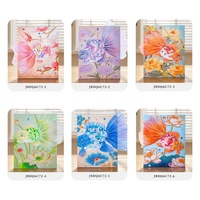 Peinture 3D originale transfrontalière de la marque STAR, motif fleurs et ruisseau de poissons, art sur toile fait main, impression UV, finition imperméable de haute qualité