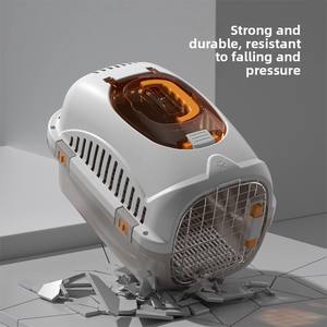 Sac de transport portable en PVC à motif uni et respirant pour chats, utilisation extérieure, accessoires de voyage en voiture à parois souples - Product Image 4