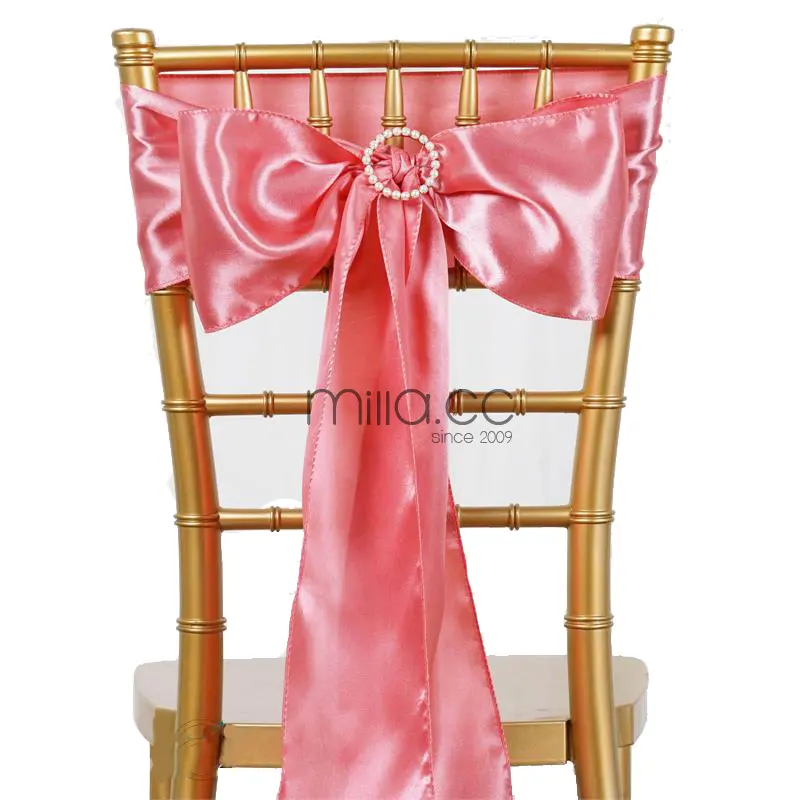 2023 hot sale satin chair sash for wedding party banquet