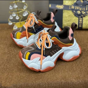 <span class=keywords><strong>Zapatillas</strong></span> de plataforma para <span class=keywords><strong>mujer</strong></span> al por mayor, estilo retro con bloques de color, con <span class=keywords><strong>cordones</strong></span>, transpirables, informales, que aumentan la altura, para primavera y streetwear. - Product Image 2