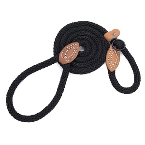 Hoge Kwaliteit Hond Touw Leash Gevlochten Lederen <span class=keywords><strong>Nylon</strong></span> <span class=keywords><strong>Slip</strong></span> Touw Halsband Voor Kleine Medium Grote Huisdier Halsbanden - Product Image 5