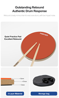 G5010 Factory New Arrival Hot Sale 8/10/12 Inch Drum Pad with Different Shape & Custom for Drum Practice