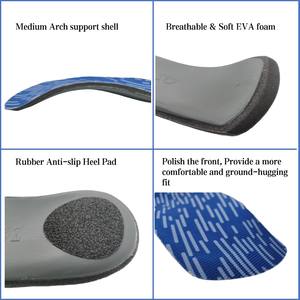 Plantillas Ortopédicas 3/4 para Zapatos, Alivio para la Fascitis Plantar, Soporte para Arco Alto, Pies Planos, Pronación Excesiva, <span class=keywords><strong>Dolor</strong></span> de Talón - Product Image 2