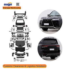 Kit de carrosserie GUGO 2008-2015 LX570 pour mise à niveau vers LX600, en PP+ABS, fixation par vis, pare-chocs avant/arrière, crochet de remorquage, feux antibrouillard, neuf - Product Image 1