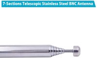 Portable Télescopique En Acier Inoxydable BNC Prise Mâle Jack Connecteur Adaptateur HF VHF UHF Antenne De Communication Mobile