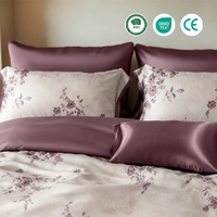 Parure de draps 4 pièces 100 % coton 200 fils antibactérienne douce avec taies d'oreiller blanches pour la maison, l'hôtel et les acheteurs en gros