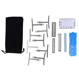 Guitarra Luthier Tool Set <span class=keywords><strong>Radius</strong></span> Gauges 32 Lâmina Feeler Medidor <span class=keywords><strong>String</strong></span> Ação Régua Fretboard Protetor Kit Pedra De Moagem - Product Image 3