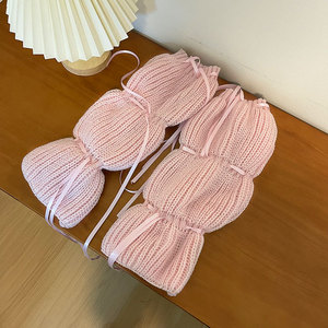 All'ingrosso calze alte da donna in maglia di alta qualità sopra le gambe al ginocchio scaldamuscoli calze lunghe con lacci - Product Image 6