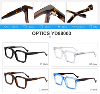 Las Últimas Gafas Ópticas Cuadradas de Moda Hechas a Medida y Gafas Ópticas de Alta Gama con Proceso de Ácido Acético