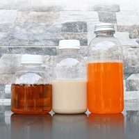 Bouteille en plastique PET en gros pour lait, jus et boissons avec bouchon à vis, bouteille d'emballage de qualité alimentaire