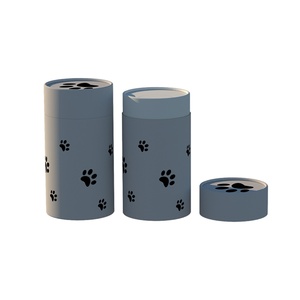 Biodegradable Customized Digital Printing OEM Round Cylinder Cardboard <b>Box</b> Powder Paper Tube Packaging for <b>Pets</b> <b>Ashes</b> Scatter - Product Image 1