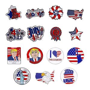 USA 4. Juli Unabhängigkeit stag Abzeichen Adler Brosche Nation Flagge American Map Pins - Product Image 1