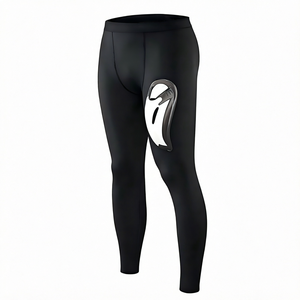 Collants de compression pour hommes Lynx Custom, haute élasticité, respirants, séchage rapide, antibactériens, en spandex/polyester, longueur intégrale - Product Image 1