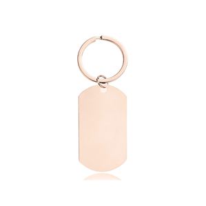 50mm Mirror Polish Strip Bar <b>Keychain</b> Stainless Steel Stamping Bar Blank <b>Keychain</b> for DIY <b>Custom</b> Name Engrave Charm Tags Keyring - Product Image 4