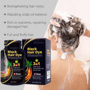 كيس جل عضوي من OEM 3 في 1 مع زيت الأرغان الأبيض وغطاء الجينسنغ النباتي للشعر الأسود - Product Image 2