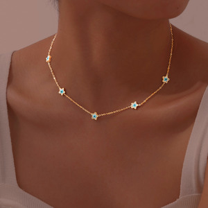 Chaîne de clavicule œil <span class=keywords><strong>du</strong></span> <span class=keywords><strong>diable</strong></span> et <span class=keywords><strong>pentagramme</strong></span> d'amour pour l'été à la plage - Product Image 1