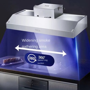 Elegant Modern Stainless Steel Vent <b>Hood</b> for Kitchen Electric Smoke and Odor Removal for Household Use - Product Image 1