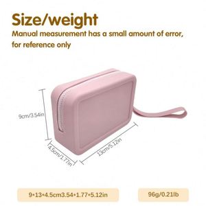 Trousse de Maquillage de Voyage en Silicone Violet, Petite Pochette Cosmétique Portable Étanche avec Fermeture Éclair, Portefeuille Court Unisexe pour Pinceaux - Product Image 2