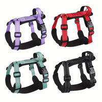Harnais pour chien réfléchissant personnalisé, sans traction, en nylon respirant avec poignée pour l'entraînement et la promenade